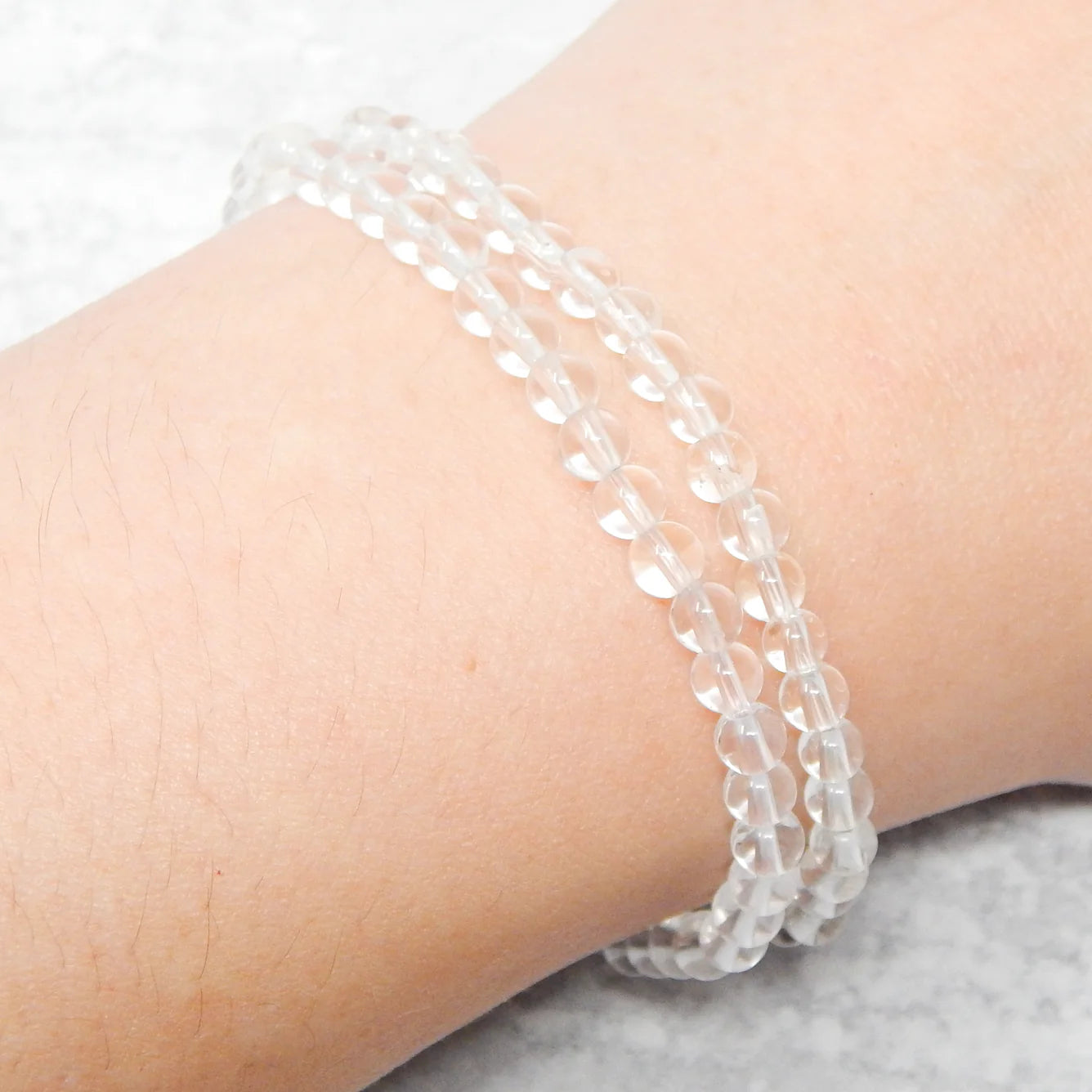 Sertifikalı Kristal Kuvars Doğal Taş Bileklik – 6 mm