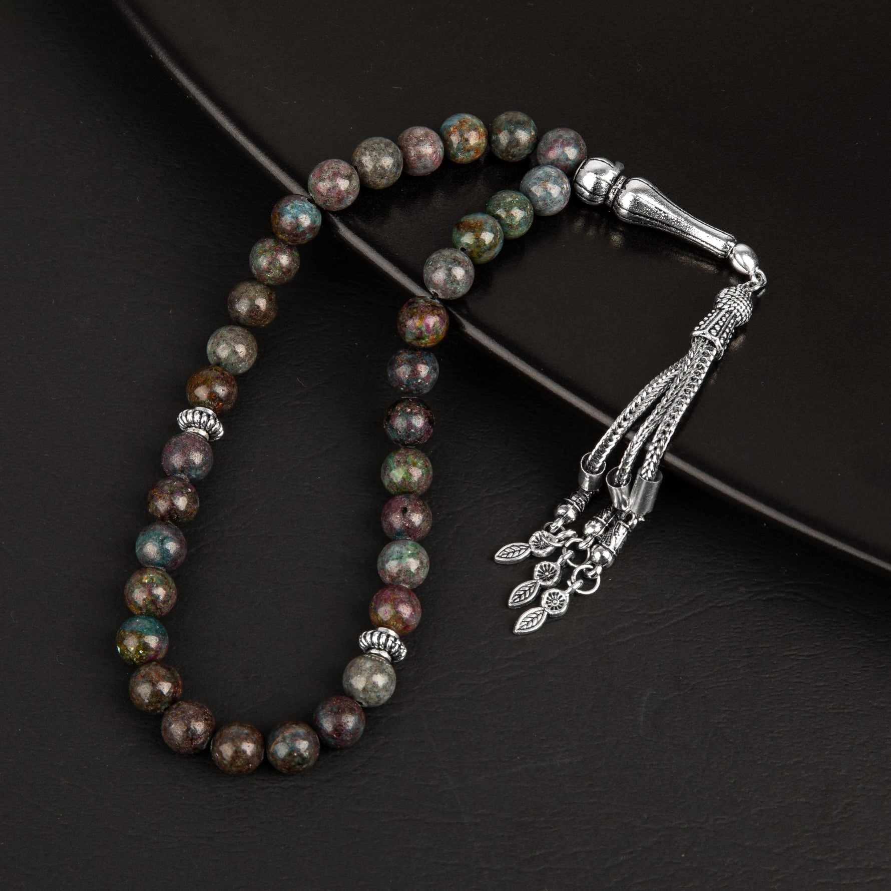 Ruby Kiyanit Doğal Taş Tesbih 33lük - 8mm