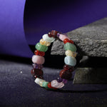 Koç Burcu Bileklik Akuamarin, Ametist, Bordo Granat Lal, Jasper, Kırmızı Akik, Pembe Kuvars, Sitrin, Yeşil Aventurin