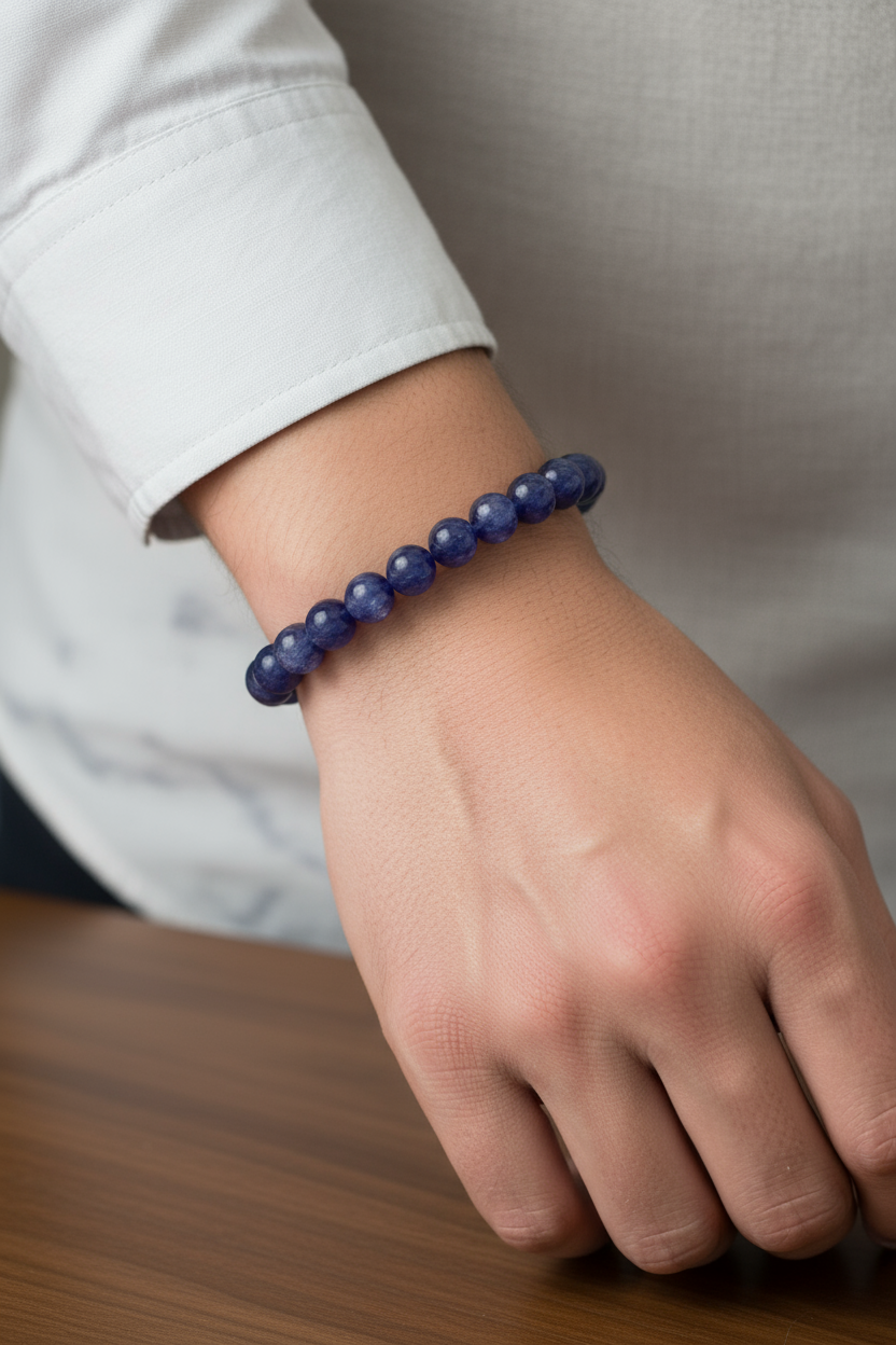 Kyanit (Kiyanit) Doğal Taş Bileklik – 1. Kalite Özel Tasarım