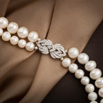 İnci Doğal Taş Gümüş Kilit Kolye