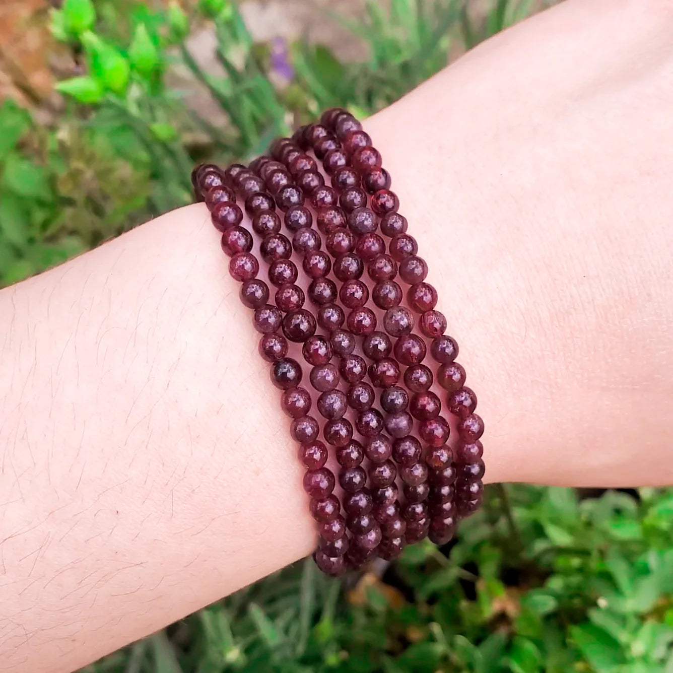 Sertifikalı Garnet (Lal Taşı) Doğal Taş Bileklik – 6 mm