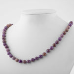 Fosfosiderit 8 mm Düğümlü Doğal Taş Kolye