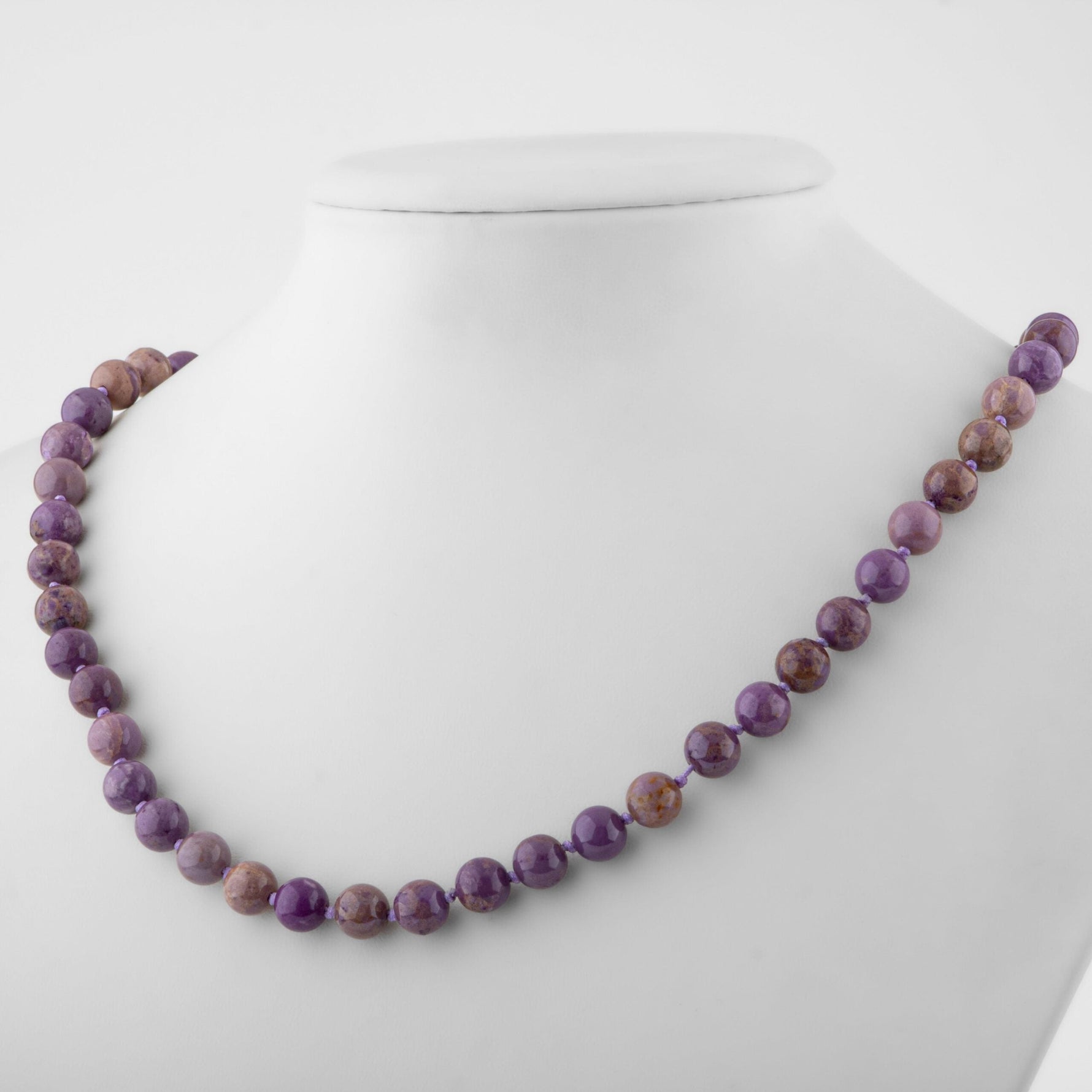 Fosfosiderit 8 mm Düğümlü Doğal Taş Kolye