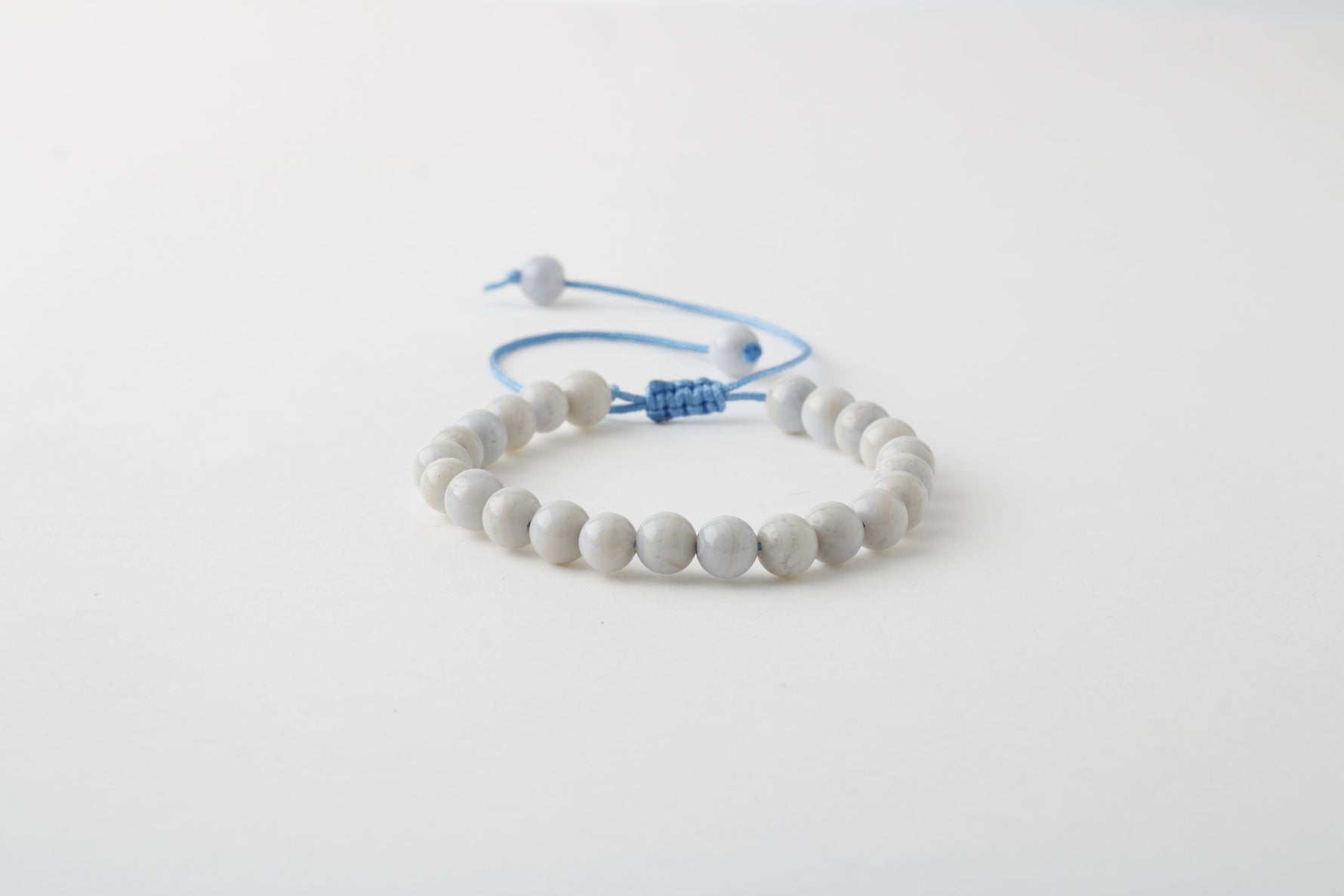 Mavi Akik 6mm Merdiven Kapama Doğal Taş Bileklik