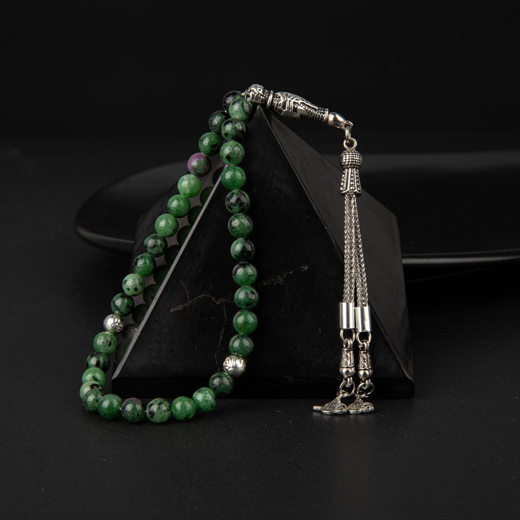 Anyolit Doğal Taş Tesbih 33lük - 6mm