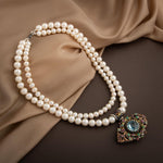 İnci Doğal Taş El İşlemesi Koleksiyon Topaz Kolye - 42cm