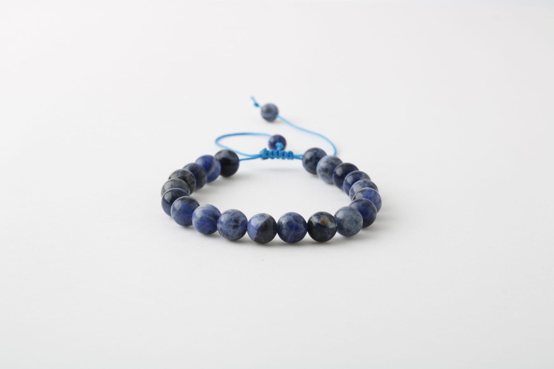 Sodalit 8mm Merdiven Kapama Doğal Taş Bileklik