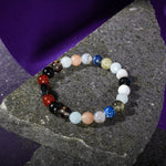 Terazi Burcu Bileklik Akuamarin, Ay Taşı, Dumanlı Kuvars, Golden Obsidyen, Güneş Taşı, Kırmızı Akik, Labradorit, Lapis Lazuli