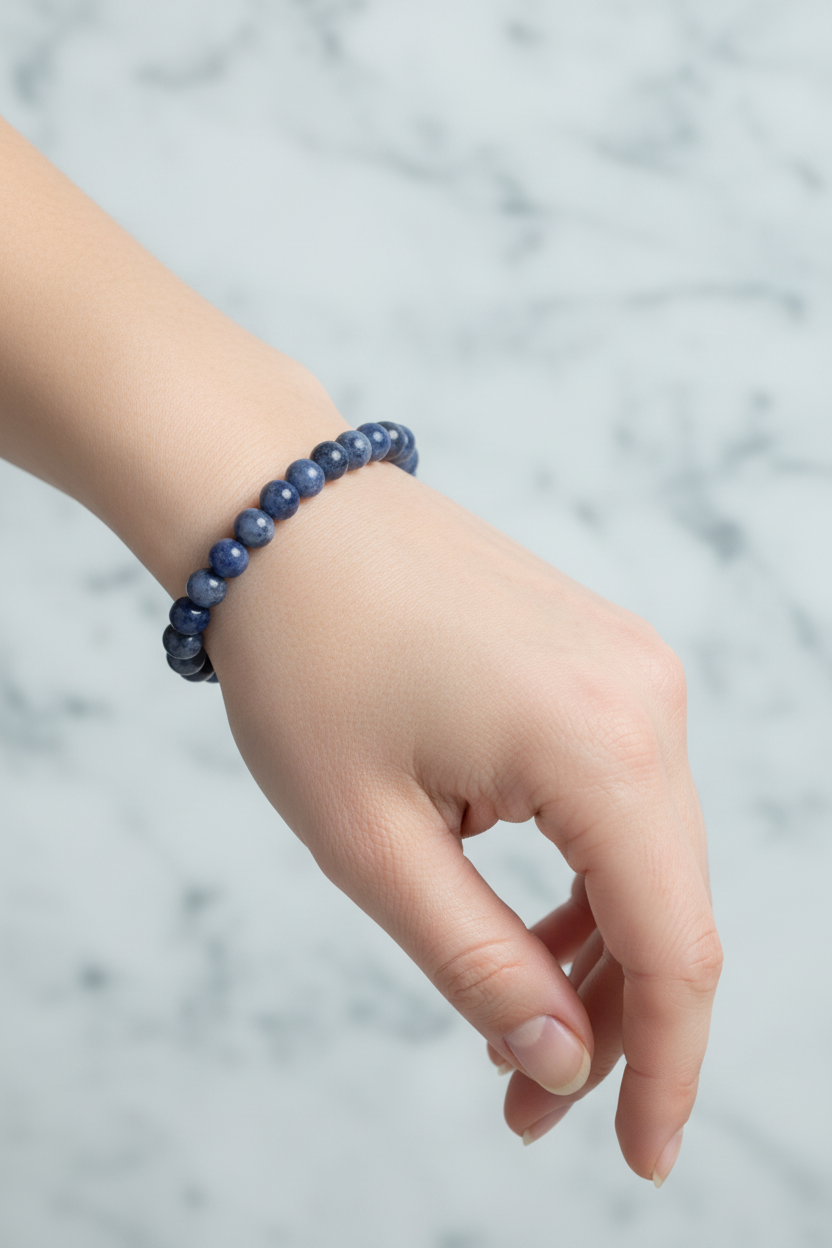 Sodalit 6mm Doğal Taş Bileklik