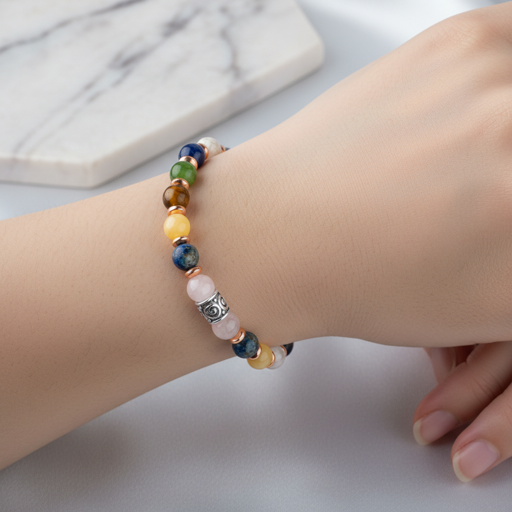 Kız Öğrenci Doğal Taş Bileklik – El İşçiliği