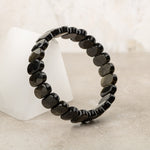 Rainbow Obsidyen Doğal Taş Geniş Kesim Bileklik