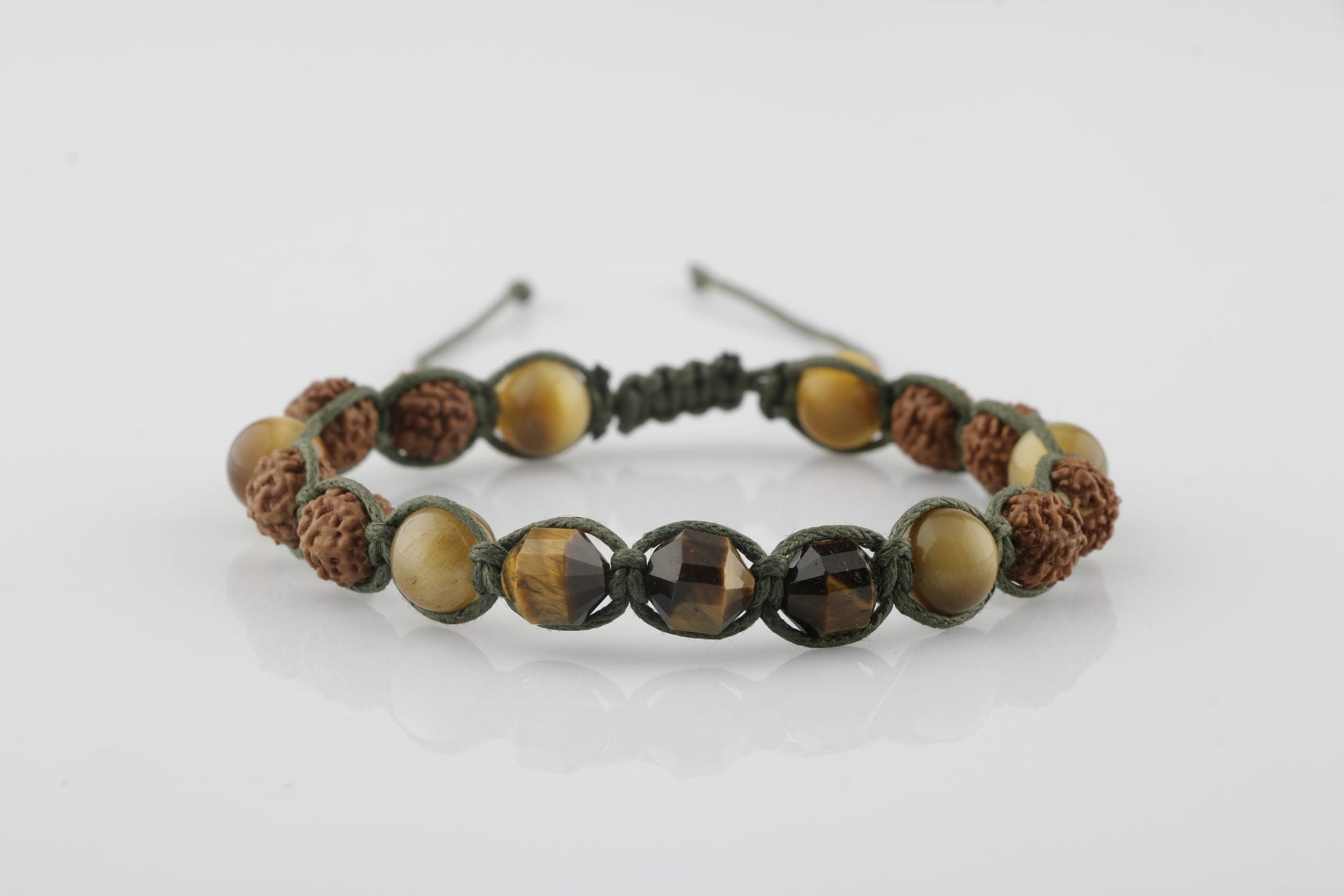 Asker Kaplan Gözü-Rudrashka Doğal Taş Bileklik