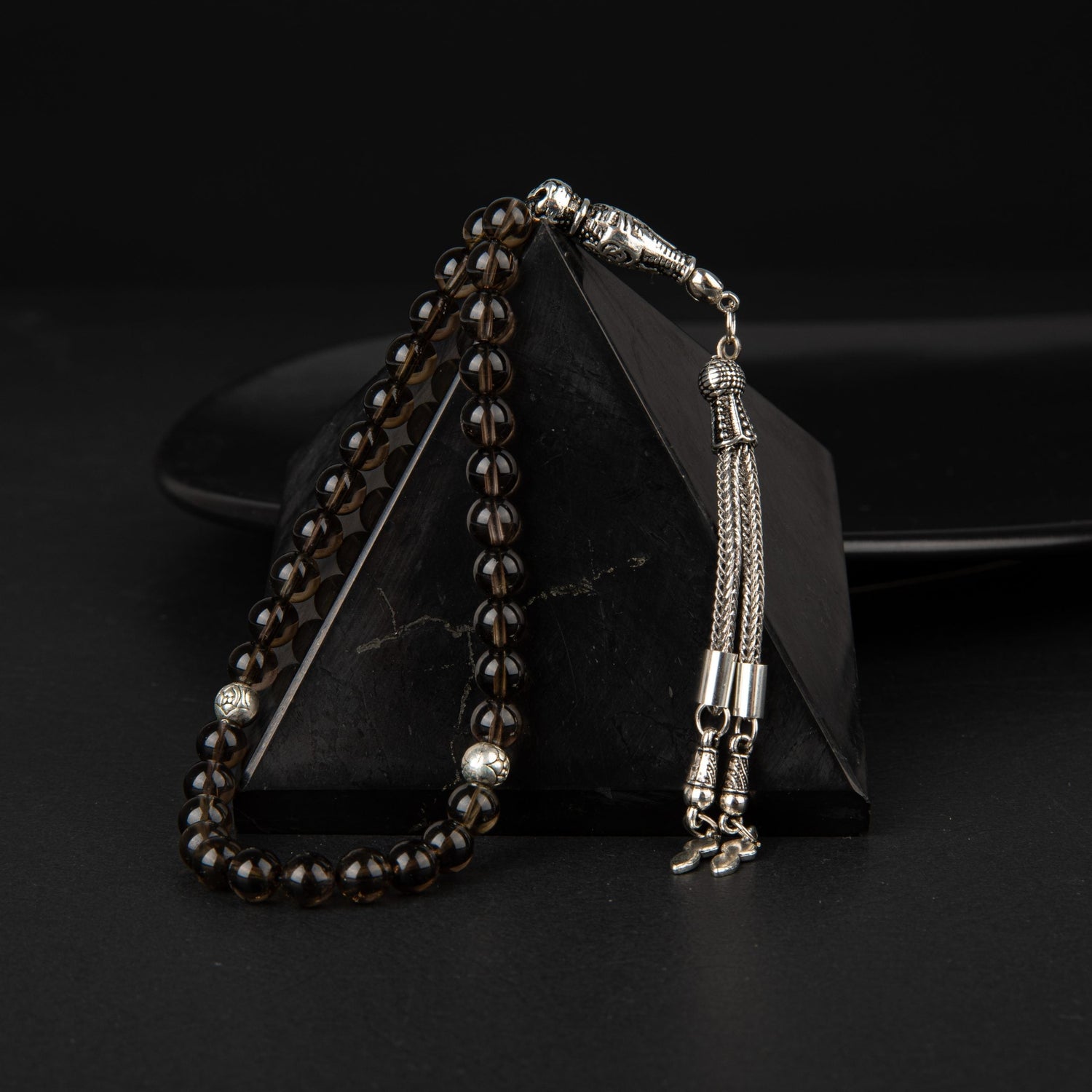 Dumanlı Kuvars Doğal Taş Tesbih 33lük - 6mm