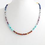 Çakra Kolye Amazonit, Ametist, Jasper, Karnelyan Akik, Lapis Lazuli