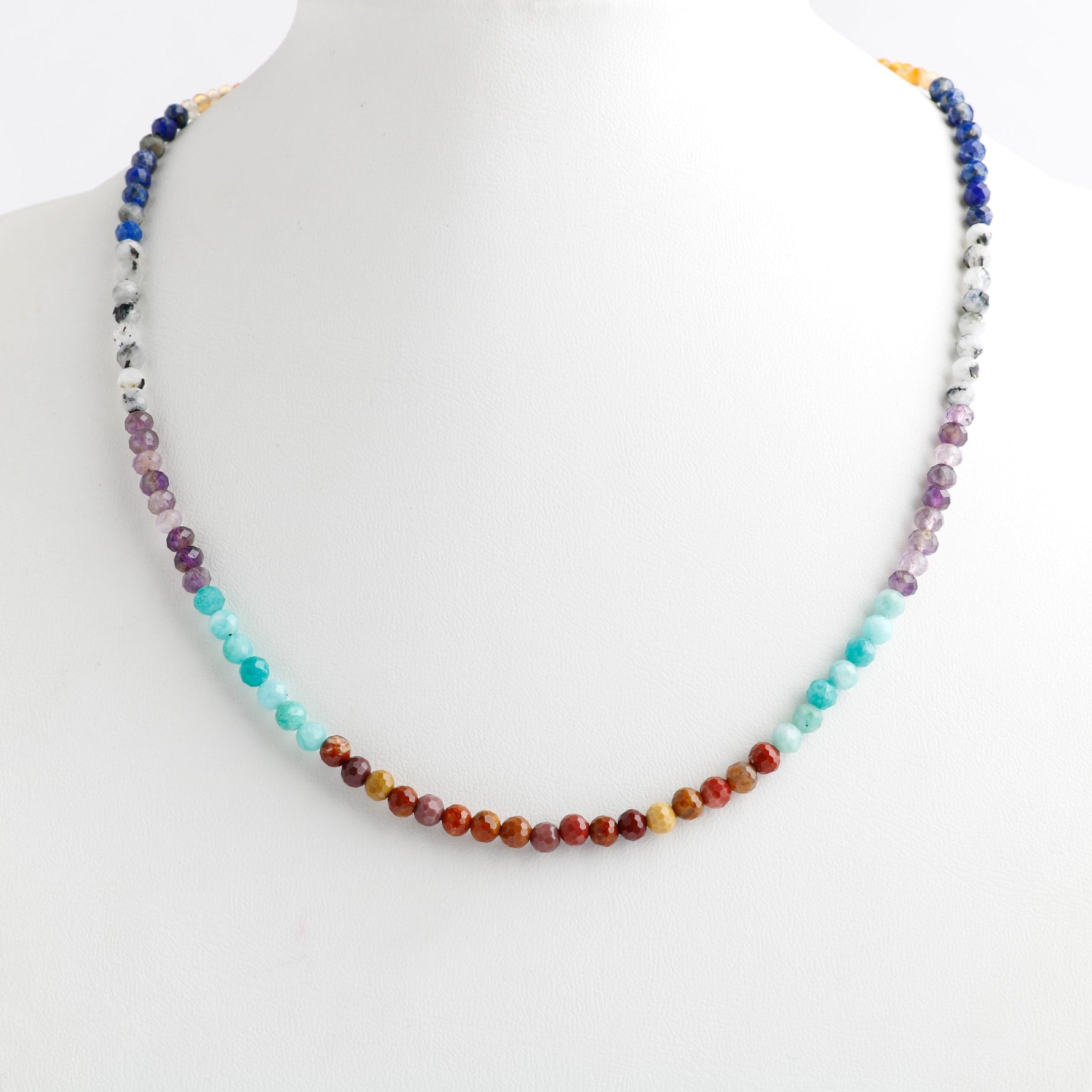 Çakra Kolye Amazonit, Ametist, Jasper, Karnelyan Akik, Lapis Lazuli