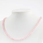 Pembe Kuvars 6 mm Dizi Doğal Taş Kolye