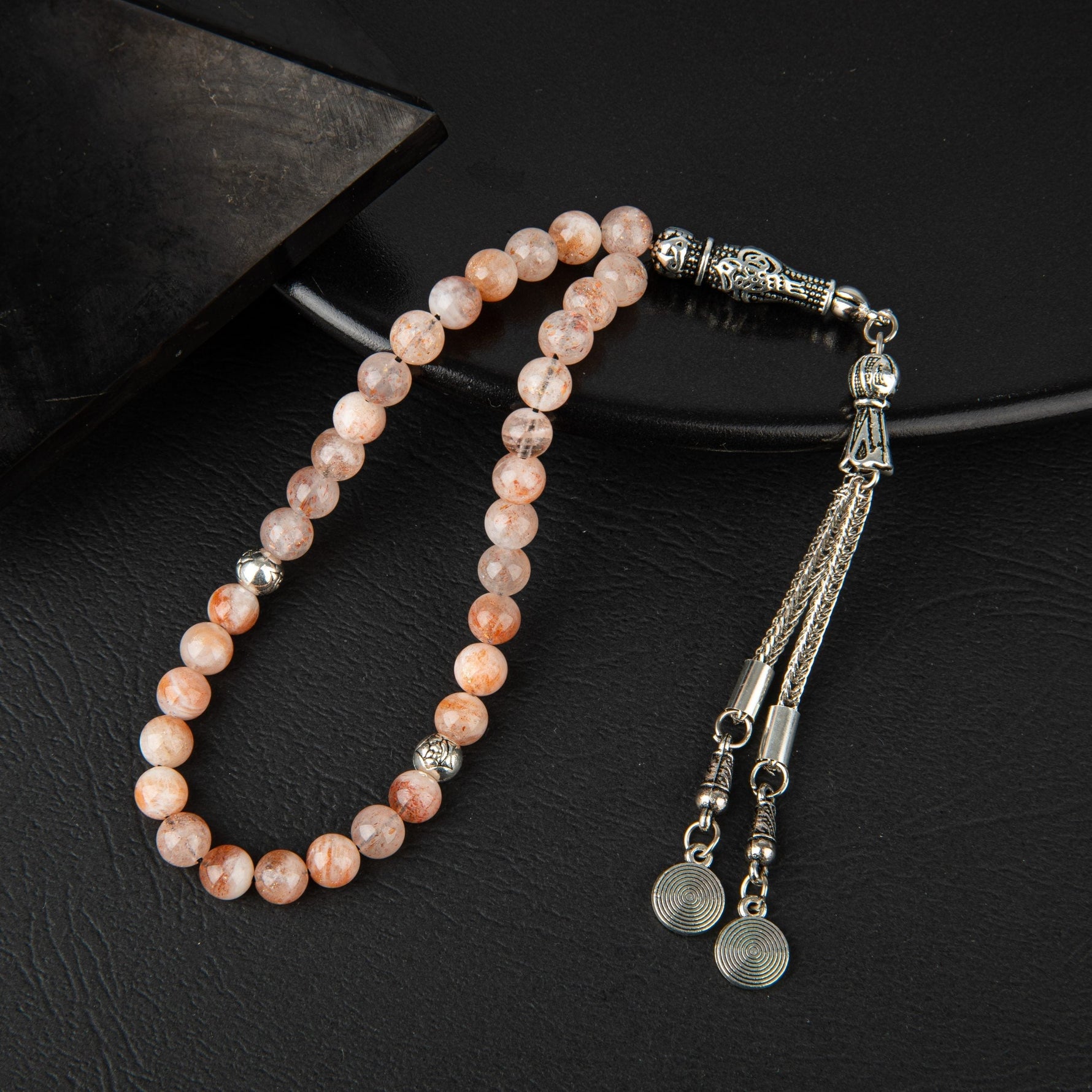 Güneş Taşı Doğal Taş Tesbih 33lük - 6mm