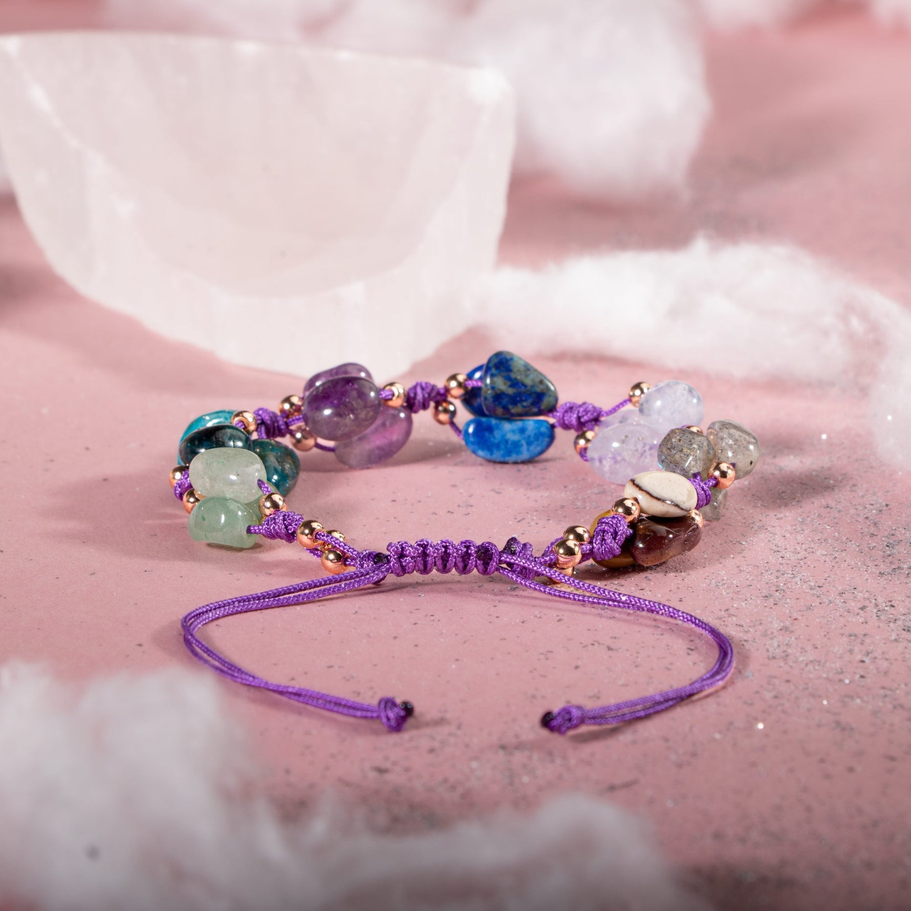 Yay Burcu Bileklik Ametist, Jasper, Kalsedon, Labradorit, Lapis Lazuli, Mavi Apatit, Yeşil Aventurin