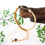 Labradorit-Ay Taşı Doğal Taş Makrome Örgü Bileklik