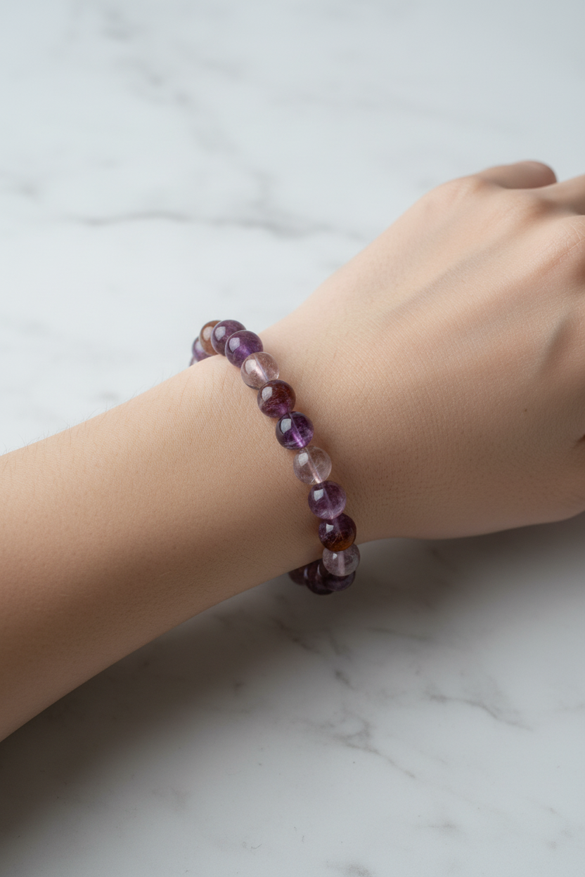 Fantom Kuvars 10mm Doğal Taş Bileklik