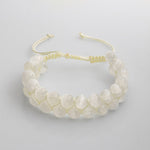 Selenit 8mm Çift Sıra Makrome Doğal Taş Bileklik