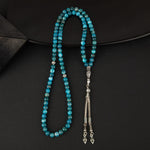 Mavi Apatit Doğal Taş Tesbih 99luk - 6mm