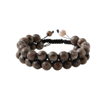 Riyolit 8mm Çift Sıra Makrome Doğal Taş Bileklik