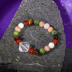 İkizler Burcu Bileklik Ay Taşı, Güneş Taşı, Kaplan Gözü, Kırmızı Akik, Pembe Kuvars, Yeşim