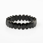 Siyah Turmalin Doğal Taş Geniş Kesim Bileklik