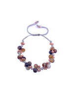 Botswana Akik Doğal Taş Merdiven Kapama İpli Her Bileğe Ayarlanabilir Bileklik 