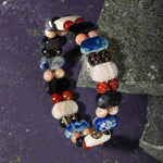 Terazi Burcu Bileklik Ay Taşı, Dumanlı Kuvars, Güneş Taşı, Kırmızı Akik, Lapis Lazuli, Siyah Turmalin