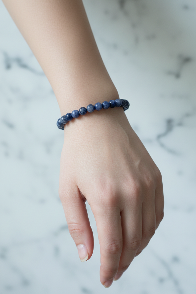 Sodalit 6mm Doğal Taş Bileklik