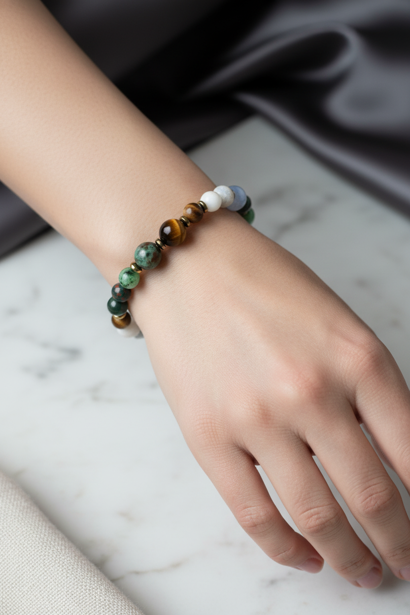 Yengeç Burcu Doğal Taş Bileklik