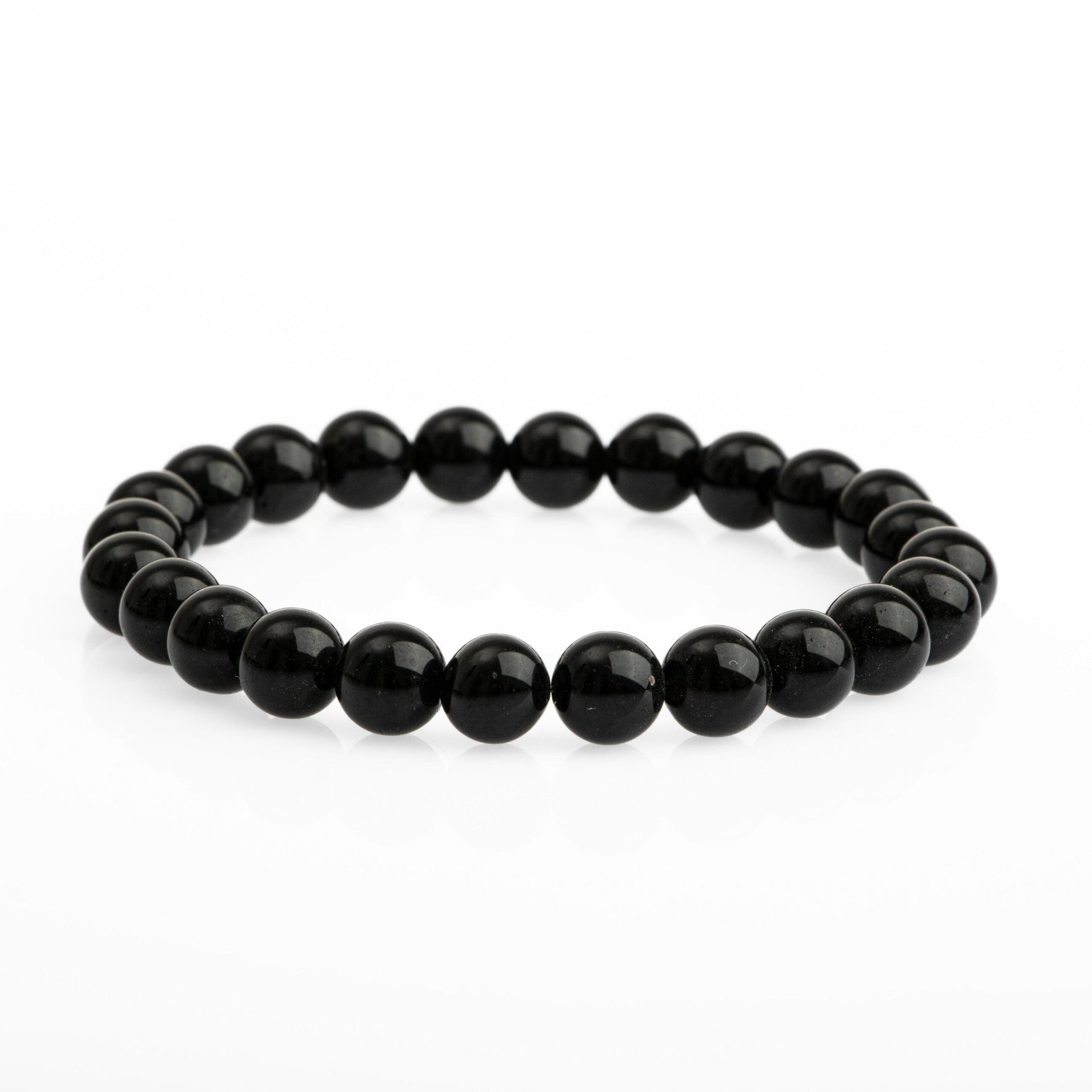 Siyah Turmalin 8mm Doğal Taş Bileklik
