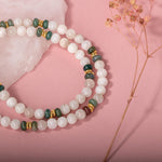 Sertifikalı Hakiki Orijinal Ay Taşı ve Akik Doğal Taş Dizi Kolye