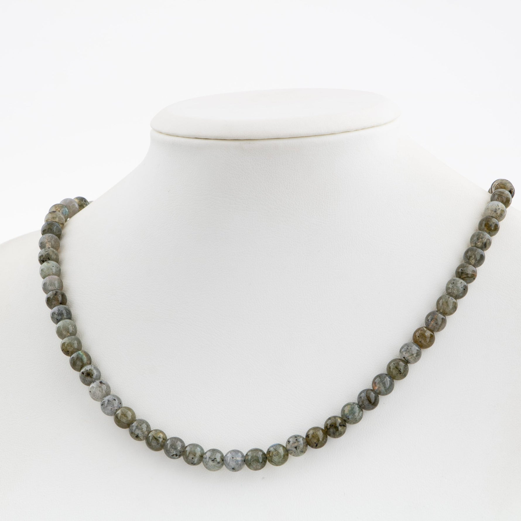 Labradorit 6 mm Dizi Doğal Taş Kolye