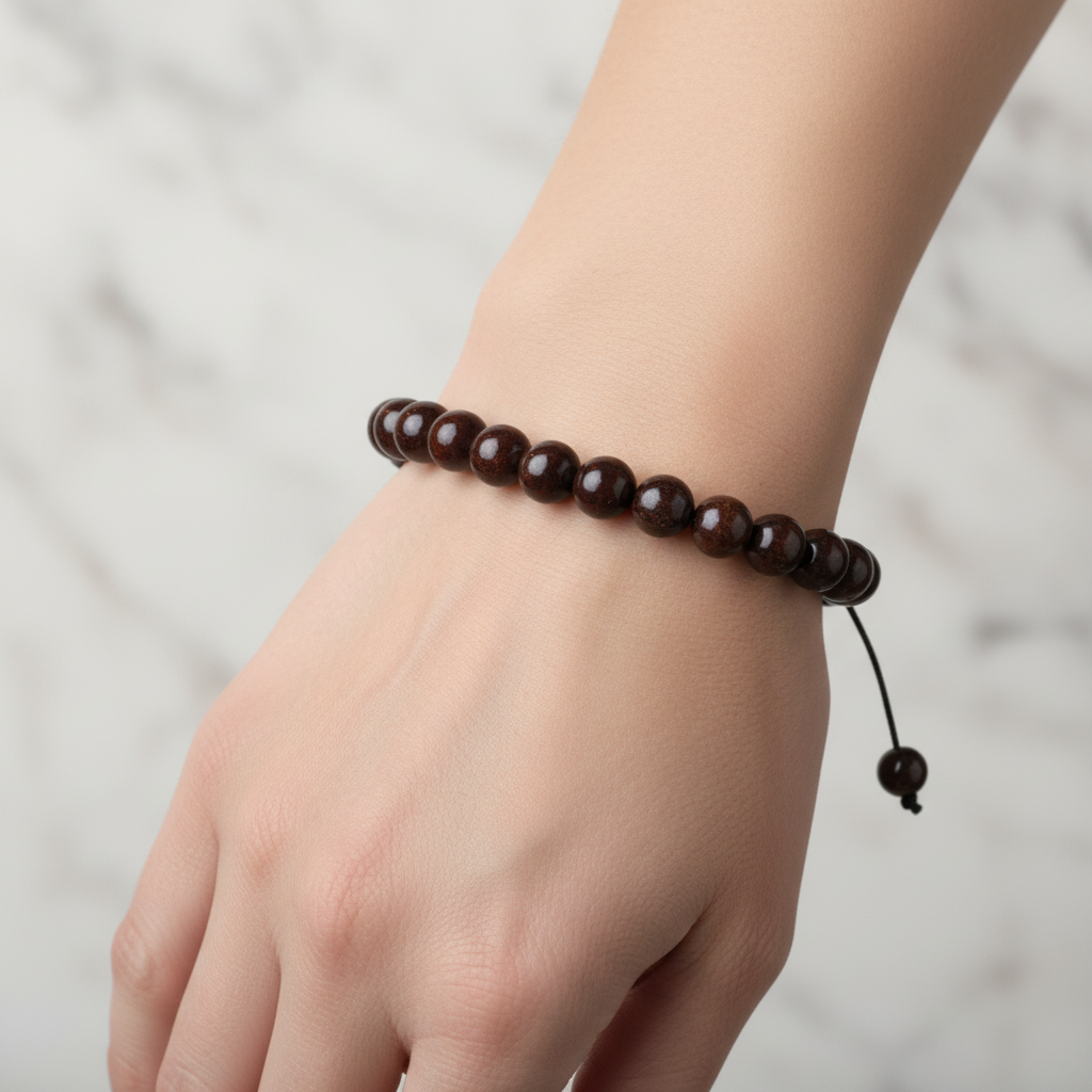 Dragon Jasper 6 mm Merdiven Kapama Doğal Taş Bileklik – El İşçiliği