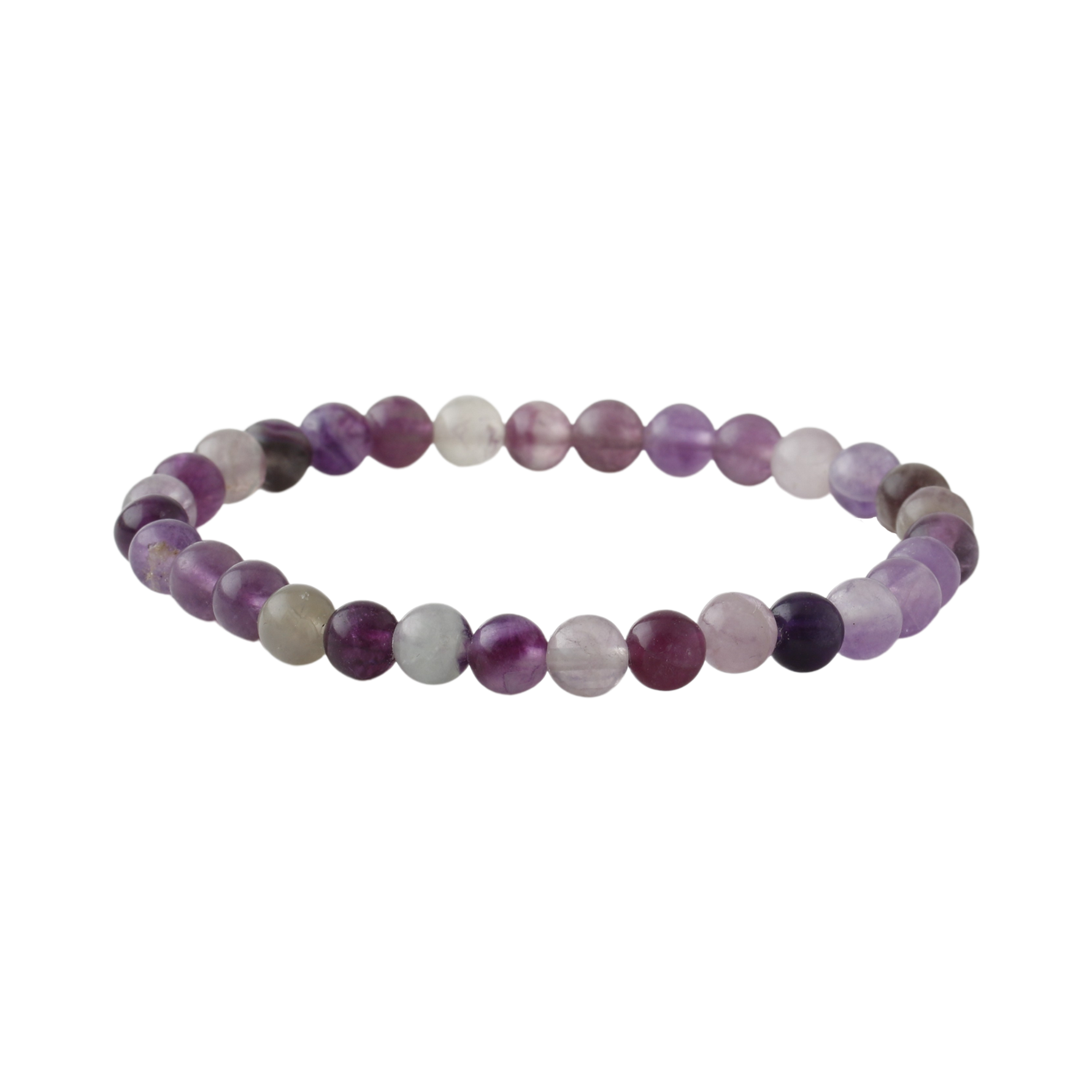 Mor Florit 6mm Doğal Taş Bileklik