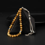 Kaplan Gözü Doğal Taş Tesbih 33lük - 6mm