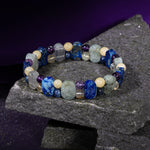 Yay Burcu Bileklik Ametist, Kalsit, Labradorit, Lapis Lazuli, Mavi Akik, Sedef