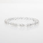 Kristal Kuvars 6mm Doğal Taş Bileklik