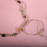 Oğlak Burcu Kolye Ametist, Bordo Granat Lal, Jasper, Kaplan Gözü, Kunzit, Prehnit, Renkli Turmalin