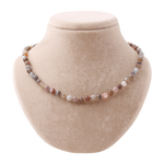 Botswana Akiği 6 mm Düğümlü Doğal Taş Kolye