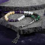 Yengeç Burcu Tesbih Ametist, Anyolit, Aragonit, Kan Taşı, Sedef