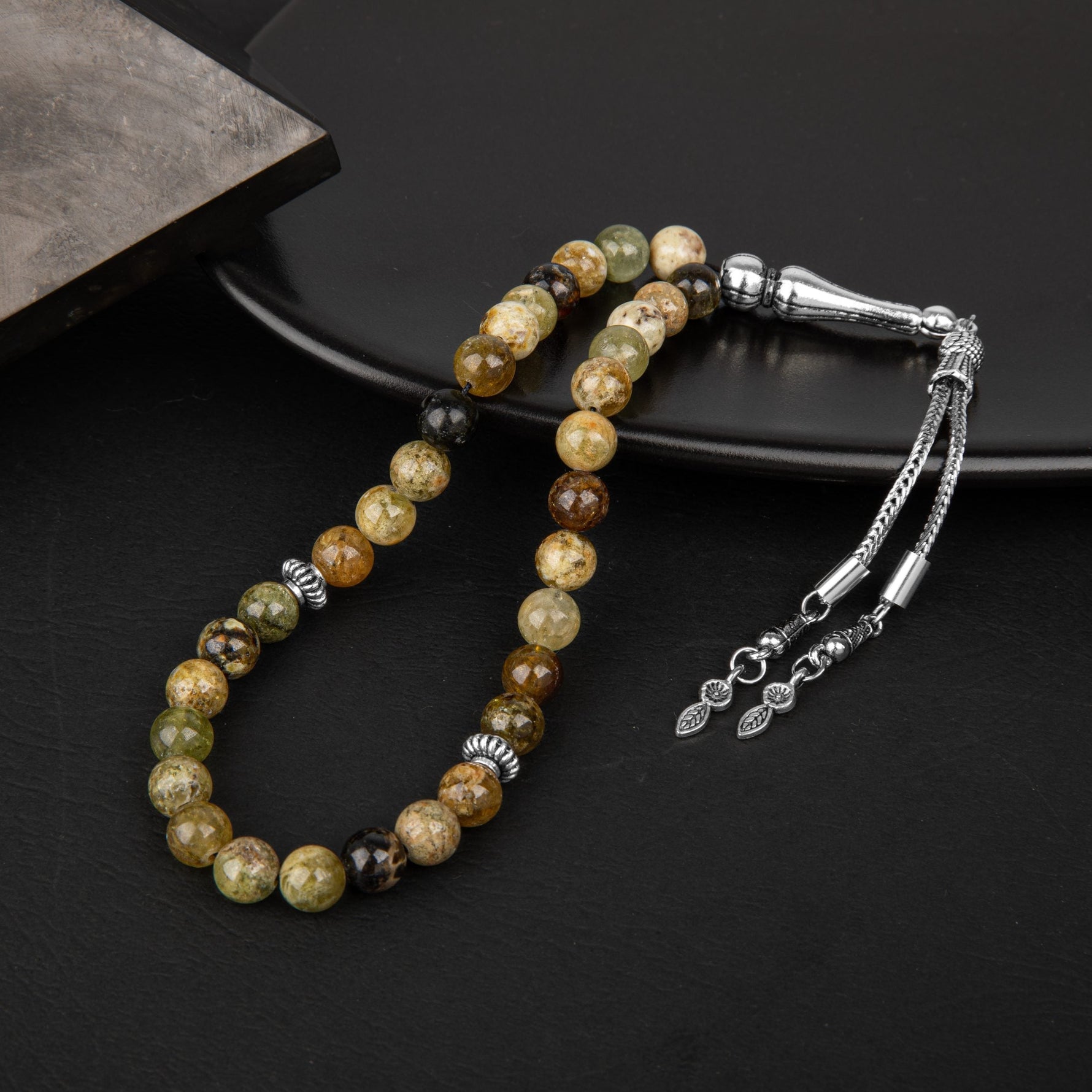 Tsavorit Lal Doğal Taş Tesbih 33lük - 8mm