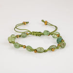 Yeşil Kiyanit Natürel Kesim Doğal Taş Makrome Bileklik