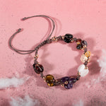 Akrep Burcu Bileklik Ametist, Ay Taşı, Bordo Granat Lal, Jasper, Kaplan Gözü, Sitrin, Siyah Turmalin