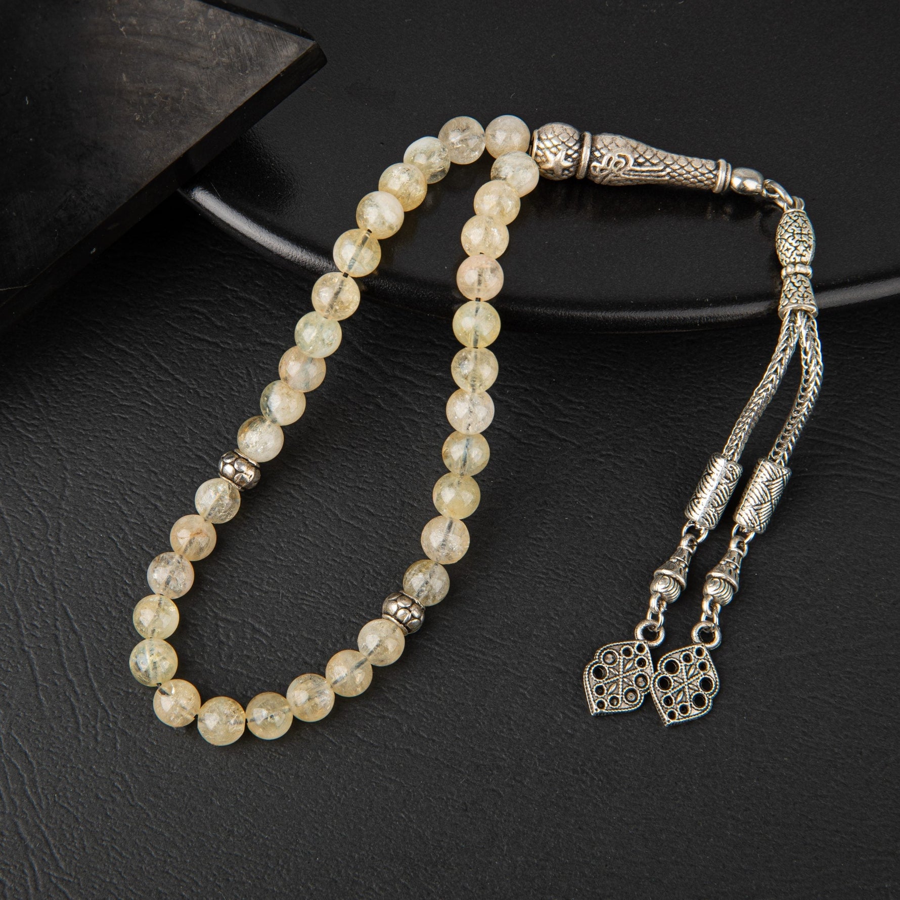 Sitrin Doğal Taş Tesbih 33lük - 6mm