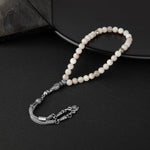 Ay Taşı Doğal Taş Tesbih 33lük - 6mm